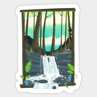 Jungle Waterfall Sticker